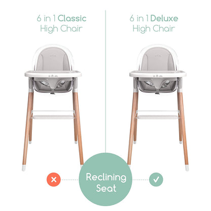 Children of Design 6 in 1 Classic High Chair with Cushion
