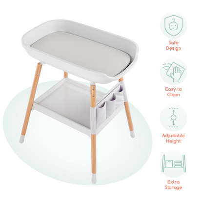 Deluxe Diaper Changing Table (Changing Pad Included)