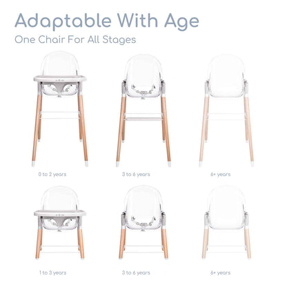 Children of Design 6 in 1 Classic High Chair  w/cushion