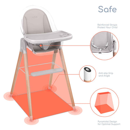 Children of Design 6 in 1 Deluxe High Chair with Cushion